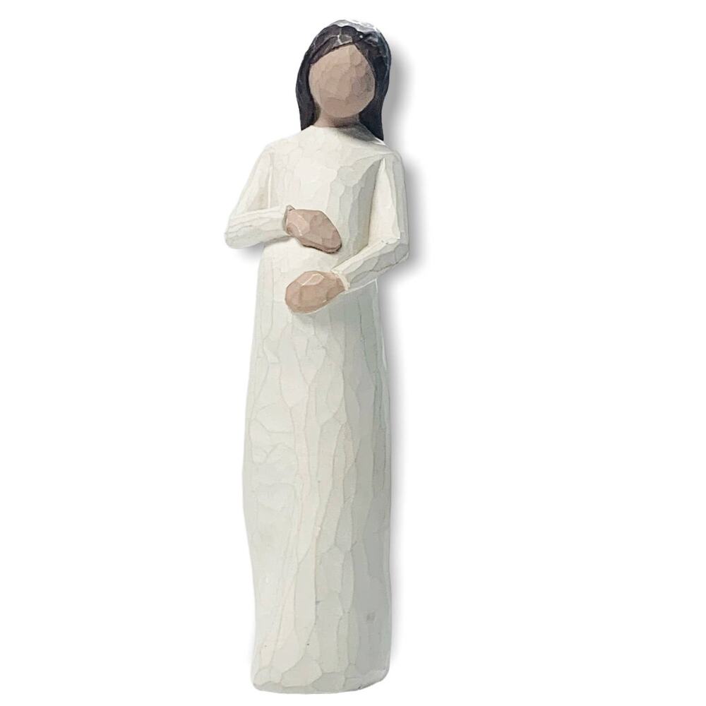 2002 Demdaco Willow Tree Cherish Brown Hair Pregnant Figurine Susan Lordi